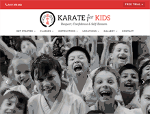 Tablet Screenshot of karateforkids.com.au